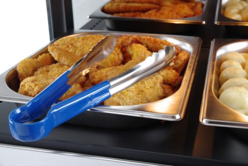 Tálaló csipesz HACCP 250 mm, HENDI, Kék, (L)250mm