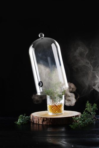 Üvegbúra szellőzővel, HENDI, Koktél kupola, ⌀130x(H)282mm