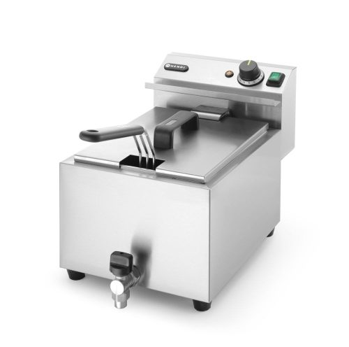 Olajsütő Profi Line olajleeresztő csappal - 8 l, HENDI, , 8L, Világos szürke, 230V/3500W, 305x515x(H)354mm