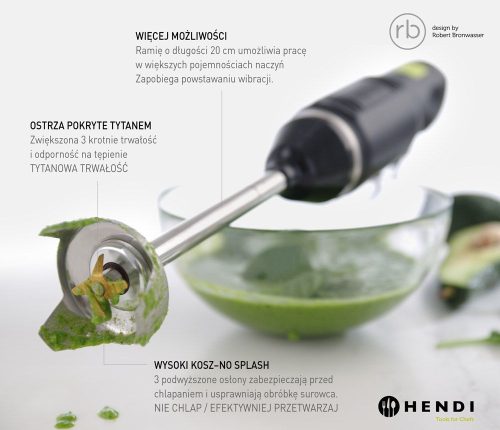 Botmixer HENDI BLEND, HENDI, designed by Robert Bronwasser, 220-240V/250W, ⌀71x(H)450mm