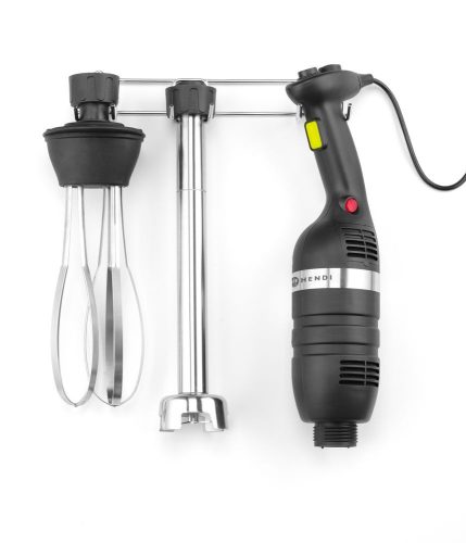 Stiftmixer 350 változtatható sebességgel + habverővel + falra szerelhető tartóval, HENDI, Kitchen Termékcsalád, Fekete, 230V/350W, 110x324x(H)816mm