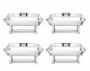 Chafing edény – 4 darabos készlet, HENDI, GN 1/1, 7,5L, 600x355x(H)305mm