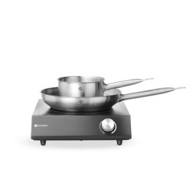   Indukciós tűzhely, 3500W + serpenyő + serpenyő, HENDI, Fekete, 220-240V/3500W, 320x395x(H)95mm