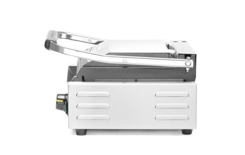 Kontakt grill - szimpla verzió, HENDI, Bordázott tetejű és sima aljú, 230V/1800W, 310x400x(H)210mm