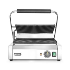   Kontakt grill „Pannini”, HENDI, Bordázott tetejű és aljú, 230V/2200W, 432x396x(H)214mm