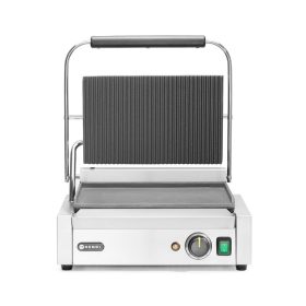   Kontakt grill Pannini, HENDI, Bordázott tetejű és sima aljú, 230V/2200W, 430x370x(H)210mm