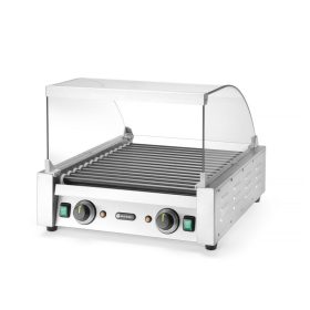   Üvegfedél a kolbász hengerrácsokhoz, HENDI, Kolbászsütő grill 7 (268506), 470x325x(H)240mm
