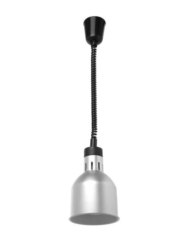 Függesztett melegentartó lámpa henger alakú, HENDI, Ezüst, 230V/250W, ⌀175x(H)250mm
