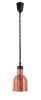 Függesztett melegentartó lámpa henger alakú, HENDI, Rézvörös, 230V/250W, ⌀175x(H)250mm