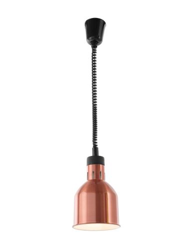 Függesztett melegentartó lámpa henger alakú, HENDI, Rézvörös, 230V/250W, ⌀175x(H)250mm