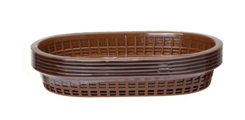 Tálaló kosarak fast food stílusban, HENDI, Barna, 6 db., 275x175x(H)38mm