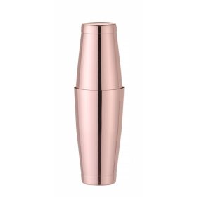Tin-on-Tin Boston shaker, BarUp, 0,8L, Rézvörös, ⌀90mm