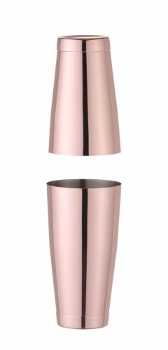 Tin-on-Tin Boston shaker, BarUp, 0,8L, Rézvörös, ⌀90mm