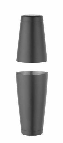 Tin-on-Tin Boston shaker, BarUp, 0,8L, Fekete, ⌀90mm