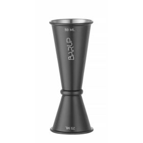 Jigger 25/50 ml, BarUp, Fekete, ⌀44x(H)110mm