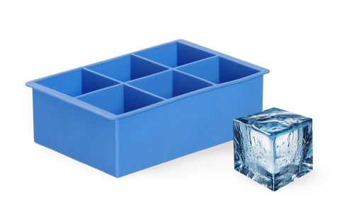 Jégkocka forma XL kocka, BarUp, Kék, 170x110x(H)52mm