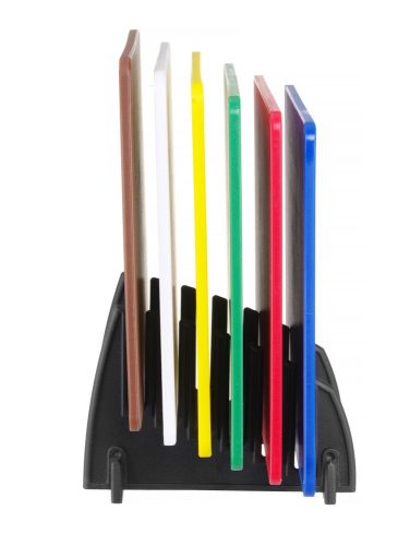 6 darabos HACCP vágódeszka-készlet tartóval, HENDI, 6 db., 450x300mm