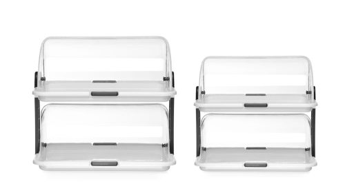 Ételtároló rolltop fedővel - kettős, HENDI, 465x310x(H)410mm
