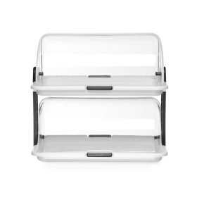   Ételtároló rolltop fedővel - kettős, HENDI, 380x260x(H)355mm