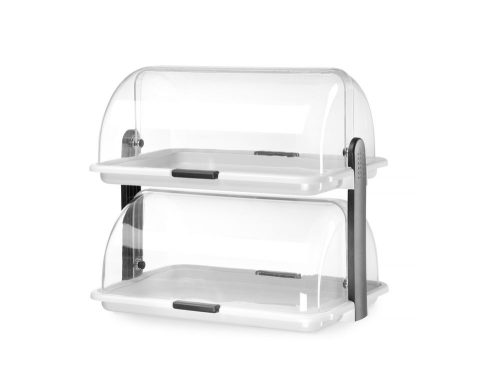 Ételtároló rolltop fedővel - kettős, HENDI, 380x260x(H)355mm
