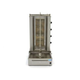 Kebab grill gáz - 4 égő - 70kg hús