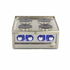   Commercial Grade Cooker - 4 Burners - Double Unit - 60cm Deep - 400V