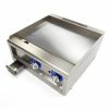 Kereskedelmi minőségű grillsütő sima - gáz - dupla egység - 60cm mélységű