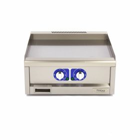   Kereskedelmi minőségű grillsütő sima - elektromos - dupla egység - 60cm mélységben