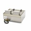 Fritőz - 2 x 10L - 2 kosár - lefolyócsappal - 400V
