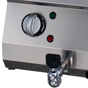 Nagy teherbírású fritőz - 1 x 12L - Elektromos - lefolyócsappal - 70cm mélyen