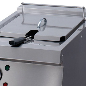 Nagy teherbírású fritőz - 1 x 12L - Elektromos - lefolyócsappal - 70cm mélyen