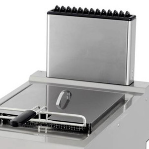 Nagy teherbírású fritőz - 1 x 12L - Gáz - Egyszemélyes - lefolyócsappal - 70cm mélységű