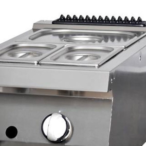 Nagy teljesítményű Bain Marie - gáz - egyszemélyes - 70cm mélységben