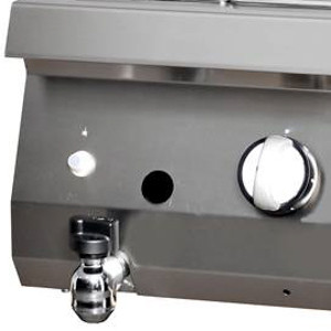 Nagy teljesítményű Bain Marie - gáz - egyszemélyes - 70cm mélységben