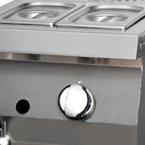 Nagy teljesítményű Bain Marie - gáz - egyszemélyes - 70cm mélységben