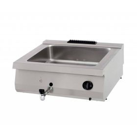   Nagy teljesítményű Bain Marie - gáz - Dupla egység - 70cm mély
