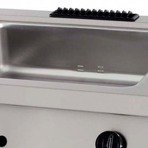 Nagy teljesítményű Bain Marie - gáz - Dupla egység - 70cm mély