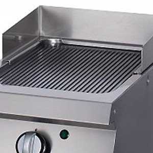 Nagy teherbírású grillsütő barázdált - gáz - egyszemélyes - 70cm mélységű