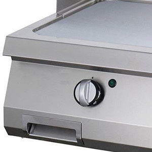 Nagy teherbírású grillező 1/2 barázdált - elektromos - dupla egység - 70cm mélységű