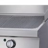 Nagy teherbírású grillsütő barázdált - gáz - dupla egység - 70cm mélységű