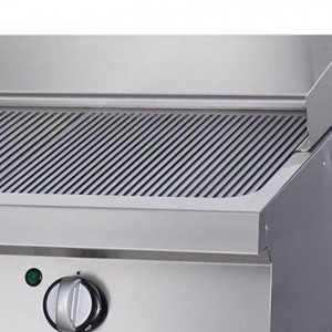 Nagy teherbírású grillsütő barázdált - gáz - dupla egység - 70cm mélységű