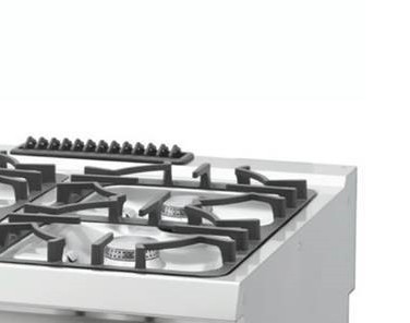 Heavy Duty főzőlap - 4 égő - kettős egység - 70 cm mély - 24 kW - gáz
