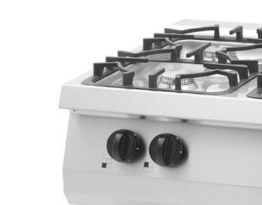 Heavy Duty főzőlap - 4 égő - kettős egység - 70 cm mély - 27 kW - gáz