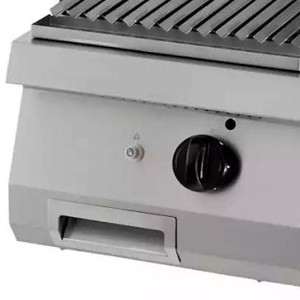 Nagy teherbírású lávakő grill - gáz - egyszemélyes - 70cm mélységű