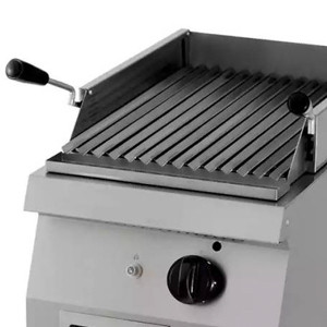 Nagy teherbírású lávakő grill - gáz - egyszemélyes - 70cm mélységű