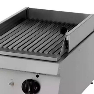 Nagy teherbírású lávakő grill - gáz - egyszemélyes - 70cm mélységű