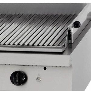 Nagy teherbírású lávakő grill - gáz - dupla egység - 70cm mélységű