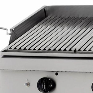 Nagy teherbírású lávakő grill - gáz - dupla egység - 70cm mélységű
