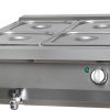 Nagy teherbírású Bain Marie - Elektromos - Dupla egység - 70cm mélységű