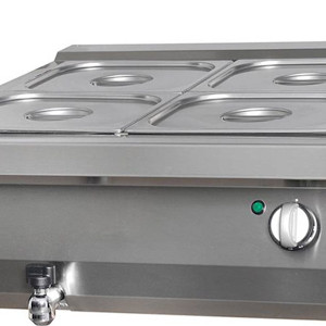 Nagy teherbírású Bain Marie - Elektromos - Dupla egység - 70cm mélységű